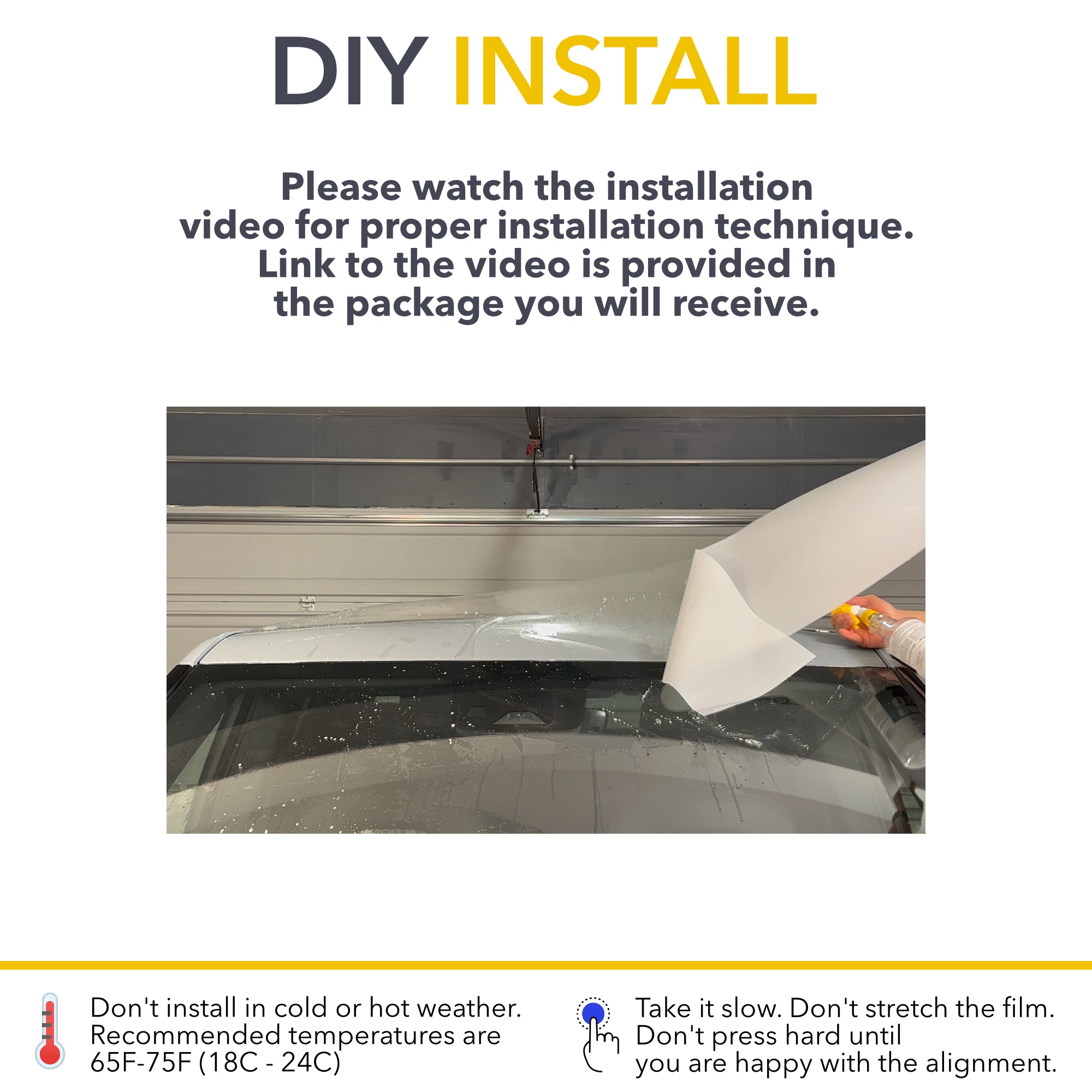 Header Panel Clear Protection Film (PPF) for Rivian R1S