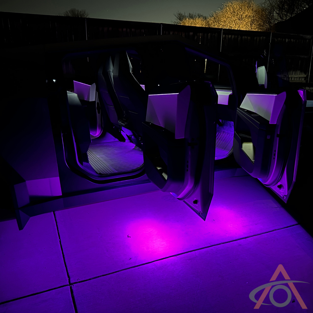 Purple Ultrabright Lights for the Tesla Cybertruck