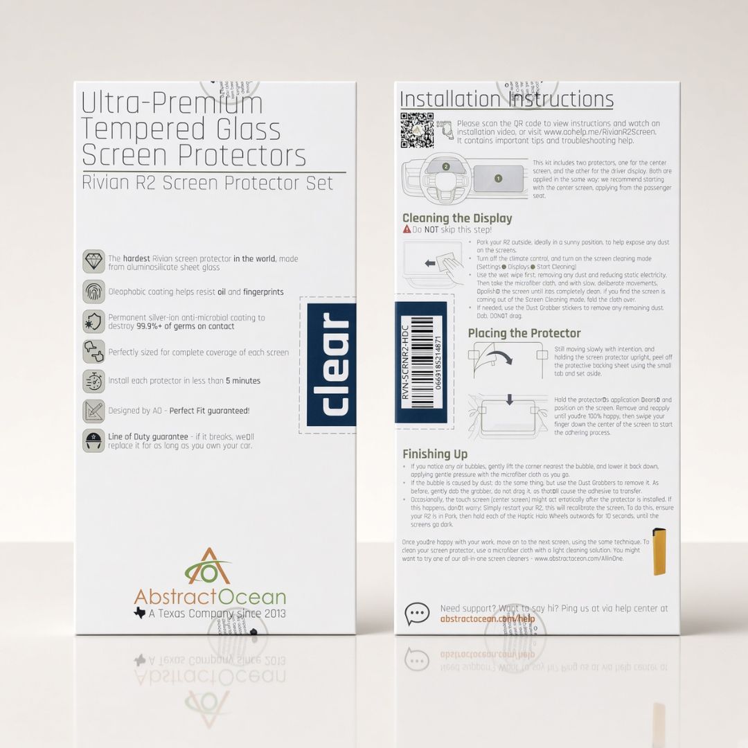 Ultra-Premium HD Clear Screen Protector set for Rivian R2