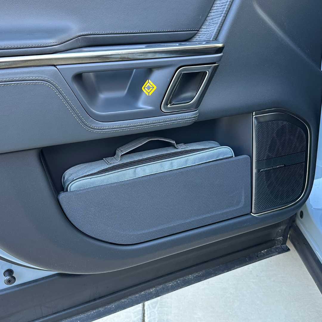 Door Storage Bag for Rivian R1T & R1S (left side shown)
