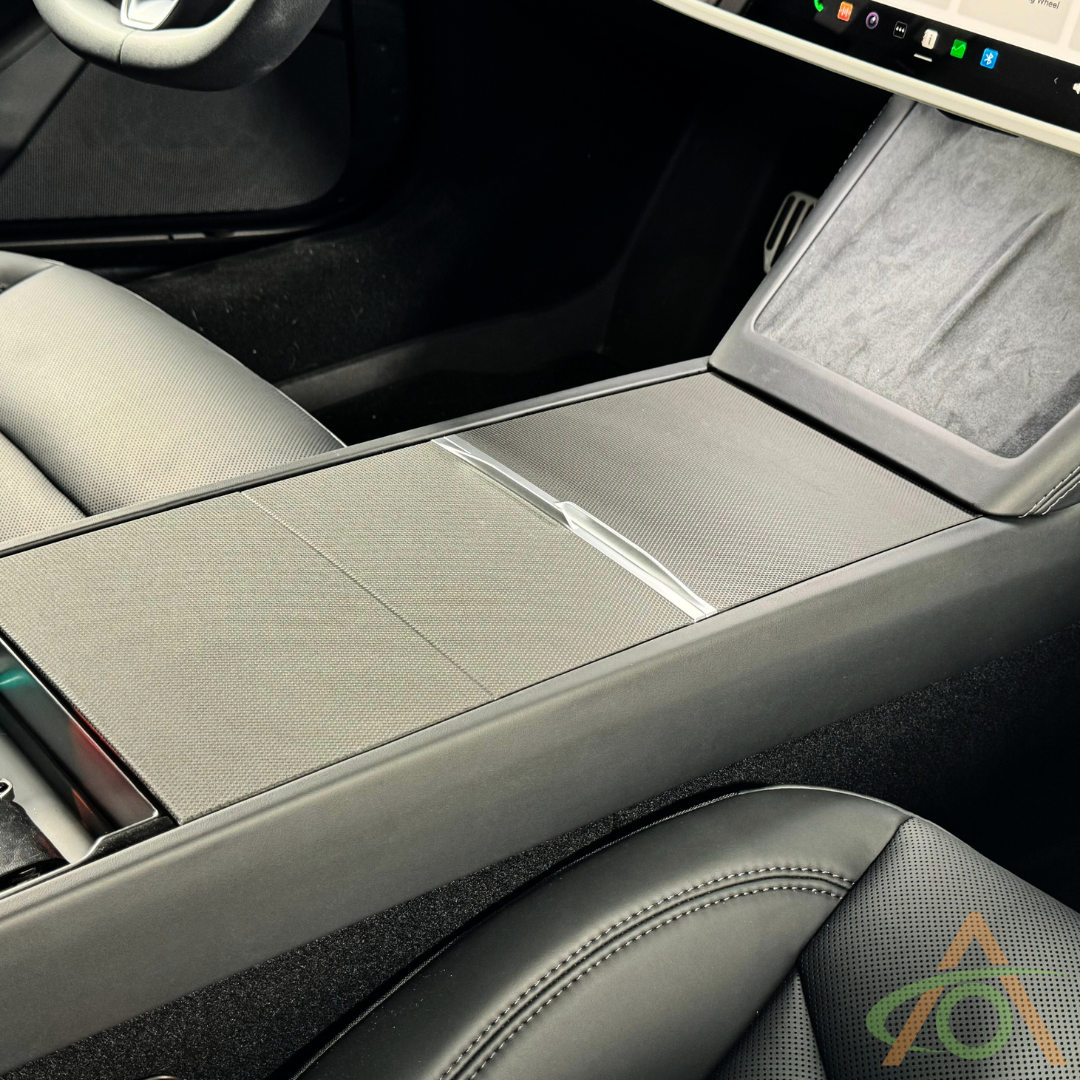 Matrix Black Center Console Wrap for the Refreshed Tesla Model 3 & Y