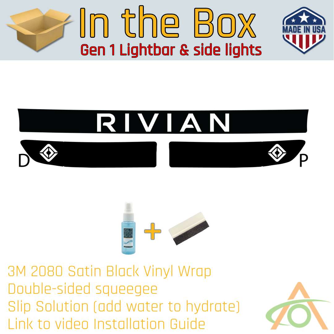 DIY Lightbar Decal Set for Rivian R1T & R1S Gen 1