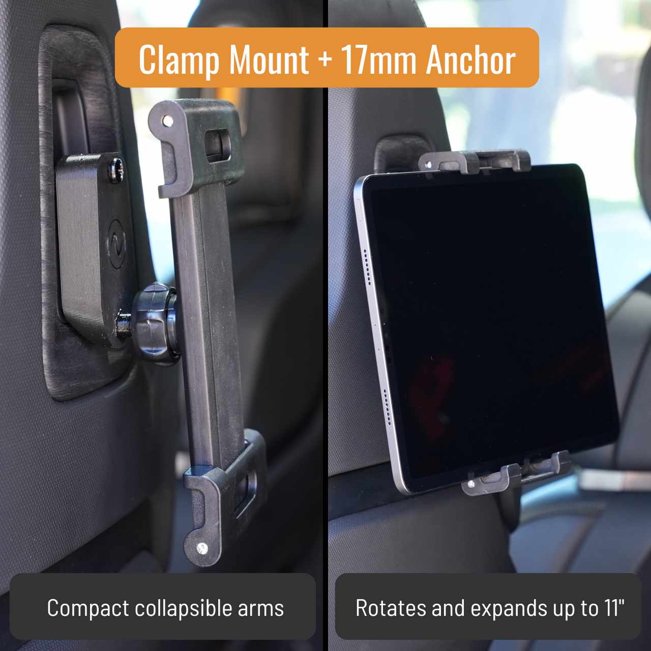 Support de tablette/téléphone pour siège arrière compatible Rivian R1T et R1S