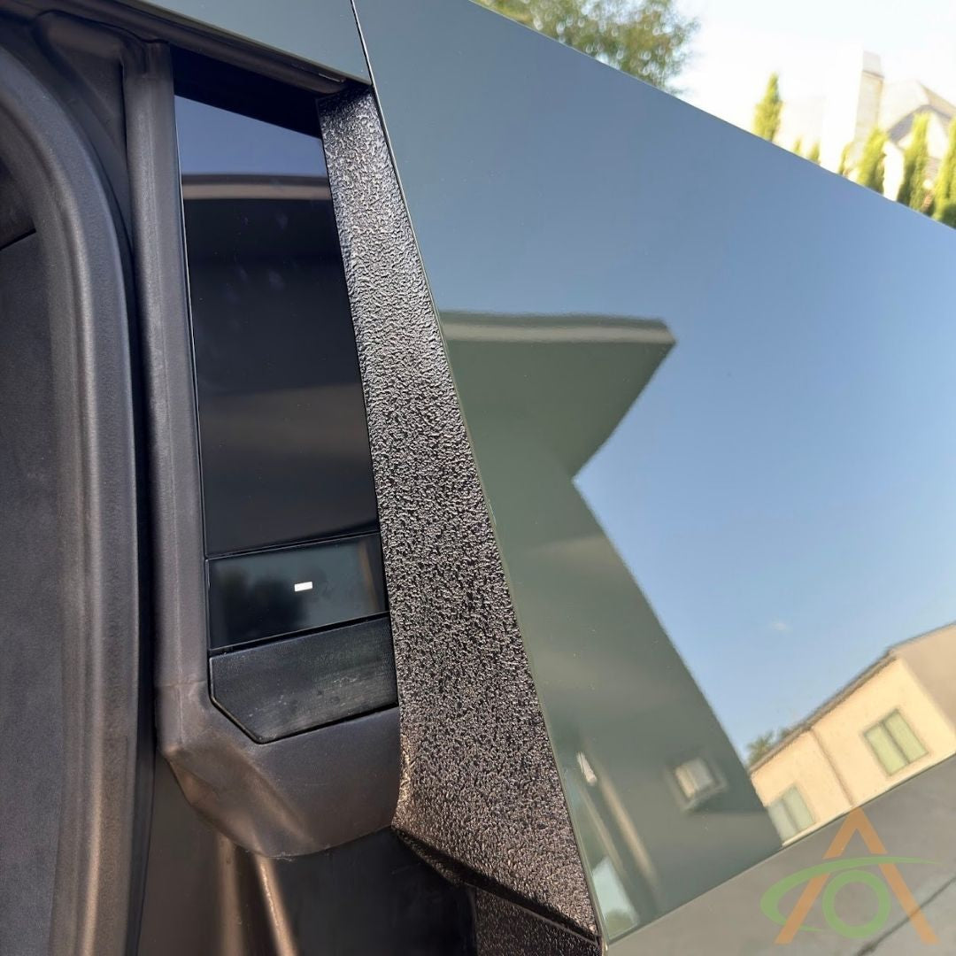 Upper section of the Xpel Armor baffle trim for the Cybertruck