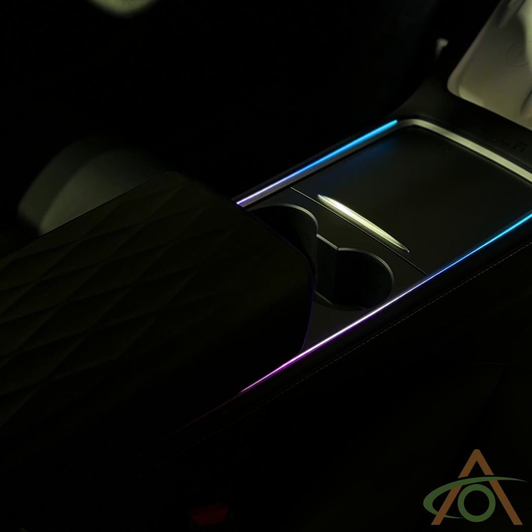 Bandes lumineuses LED animées en couleur pour console centrale Tesla Model 3/Y