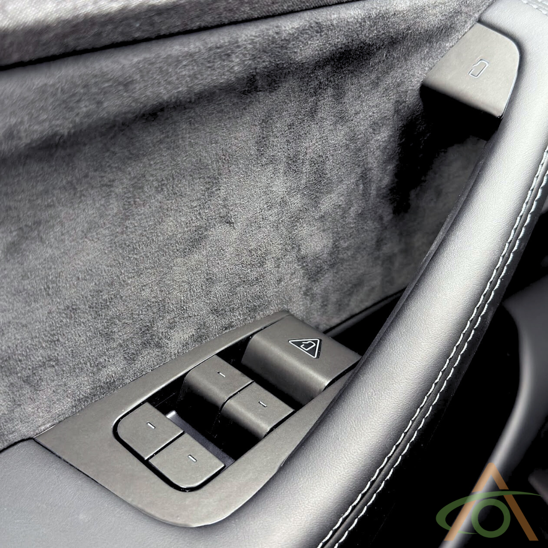 Matte Black Door Control Wrap for Tesla Refreshed Model 3 & Y