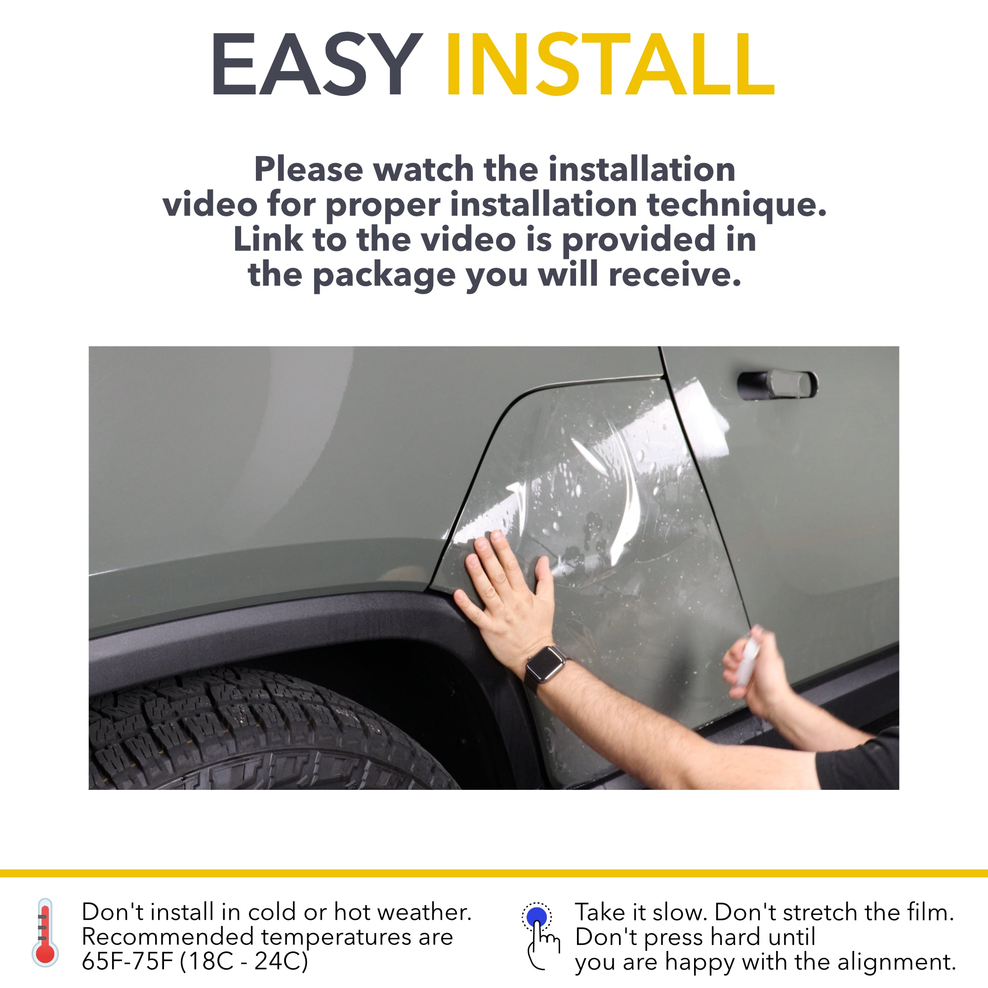 Tunnel Door Clear Protection Film (PPF) for Rivian R1T