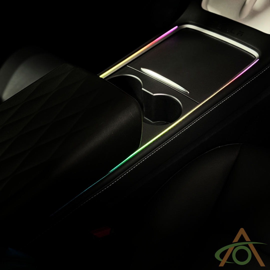 Bandes lumineuses LED animées en couleur pour console centrale Tesla Model 3/Y