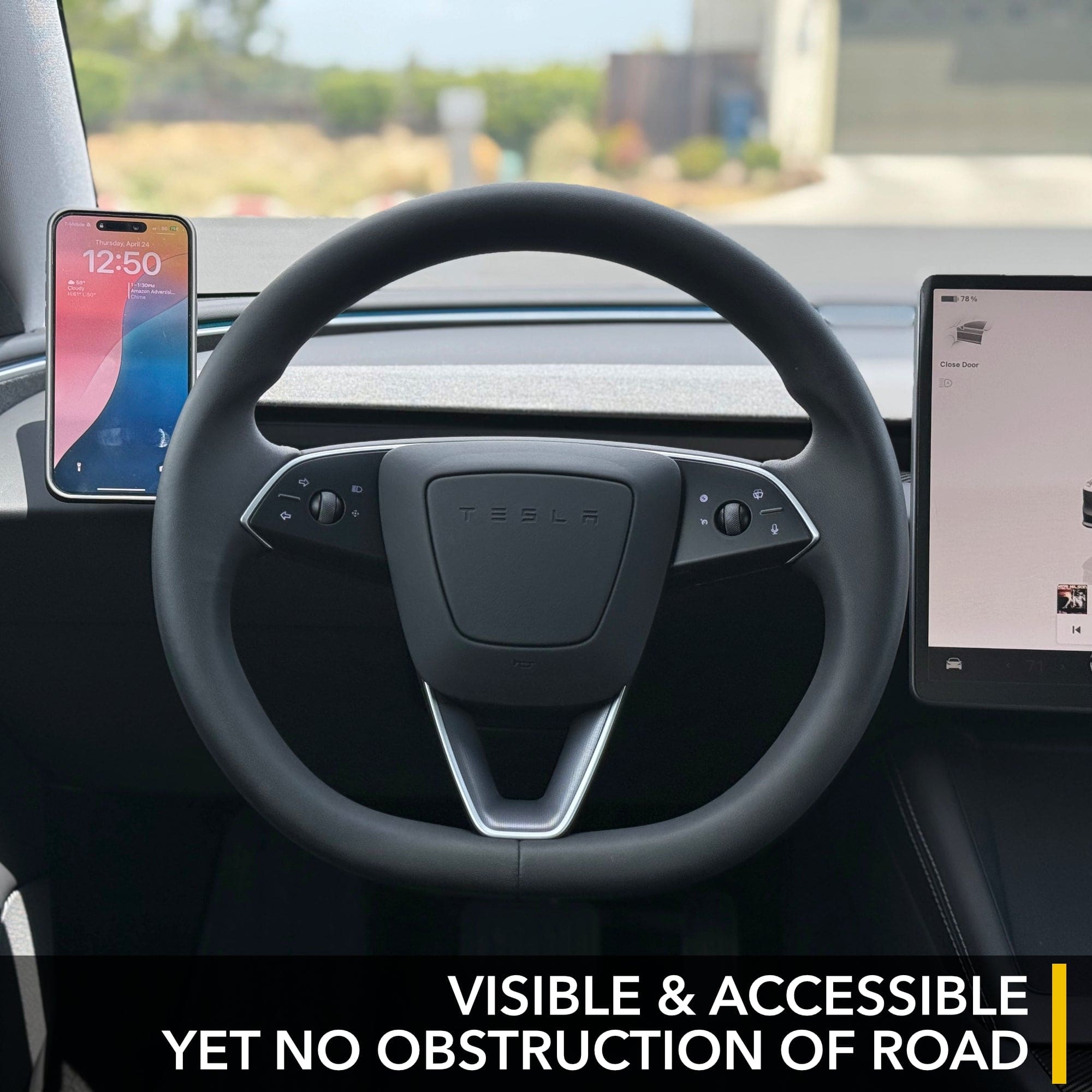 Dashboard Magnetic Phone Mount / Charger | Tesla Model 3 Highland, Model Y Juniper