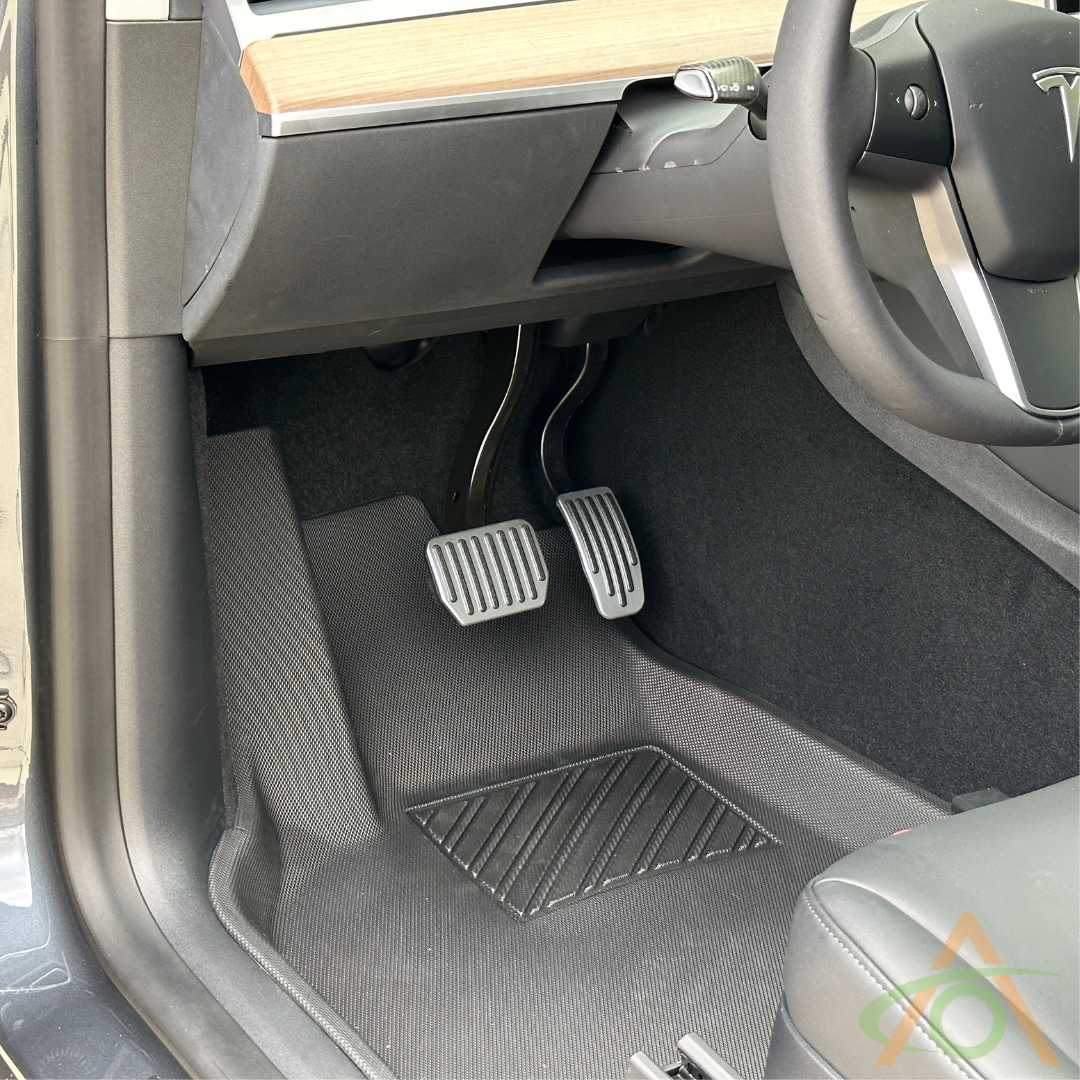 Satin Silver Performance Pedals For Tesla Model 3 & Y (all years/models)