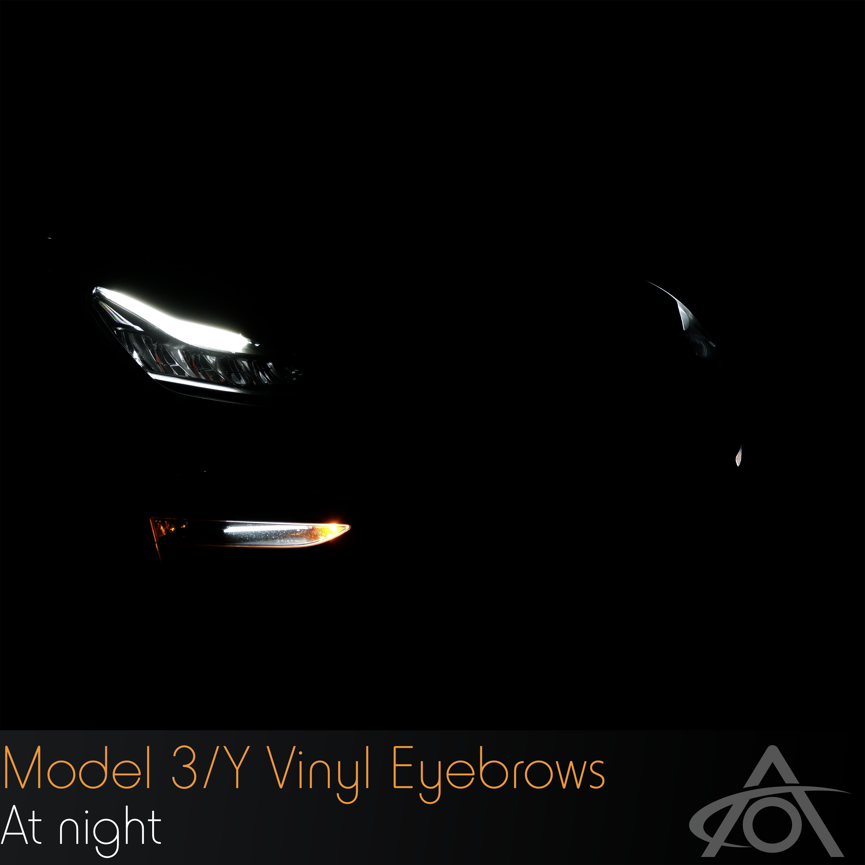 Model 3/Y Eyebrows (headlight decals) for the Classic Model 3 & Y