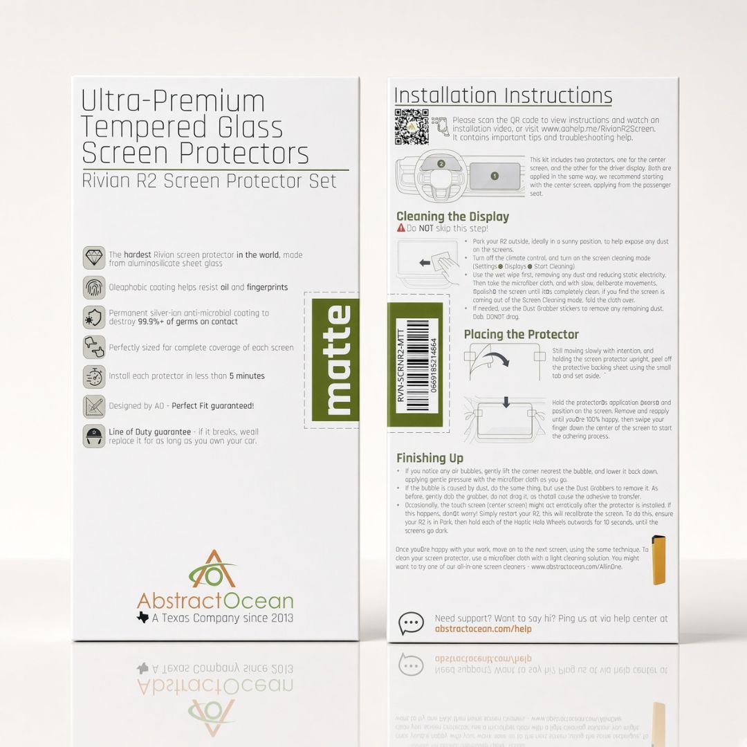 Ultra-Premium Matte Screen Protector set for Rivian R2