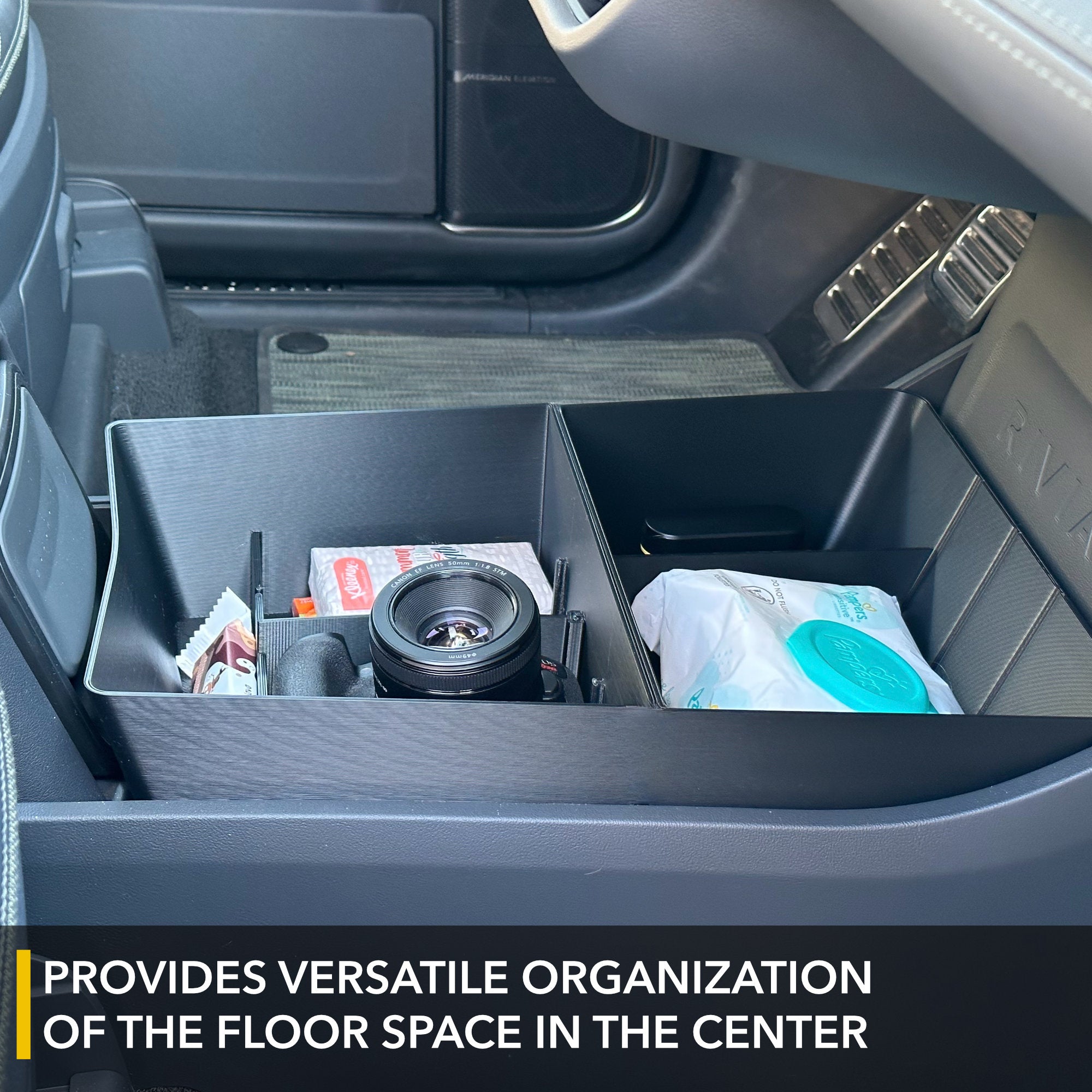 Vassoio Organizer Console Centrale Per Rivian R1T/R1S 2022-2024 - Portabicchieri E Scomparti, Silenzioso