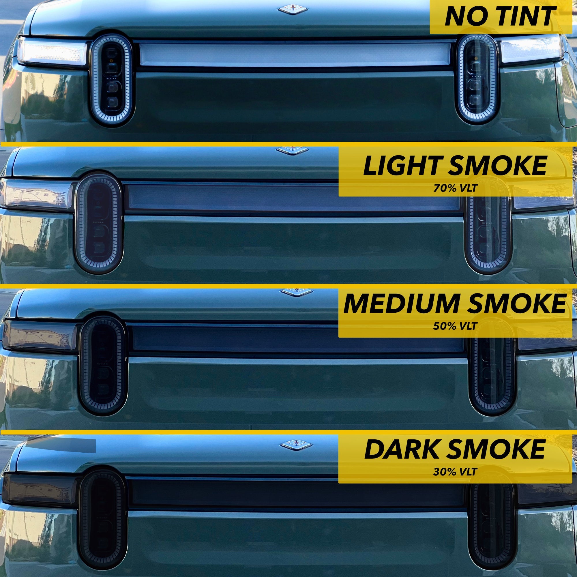 Headlights Clear PPF / Smoke Tint for Rivian R1T & R1S