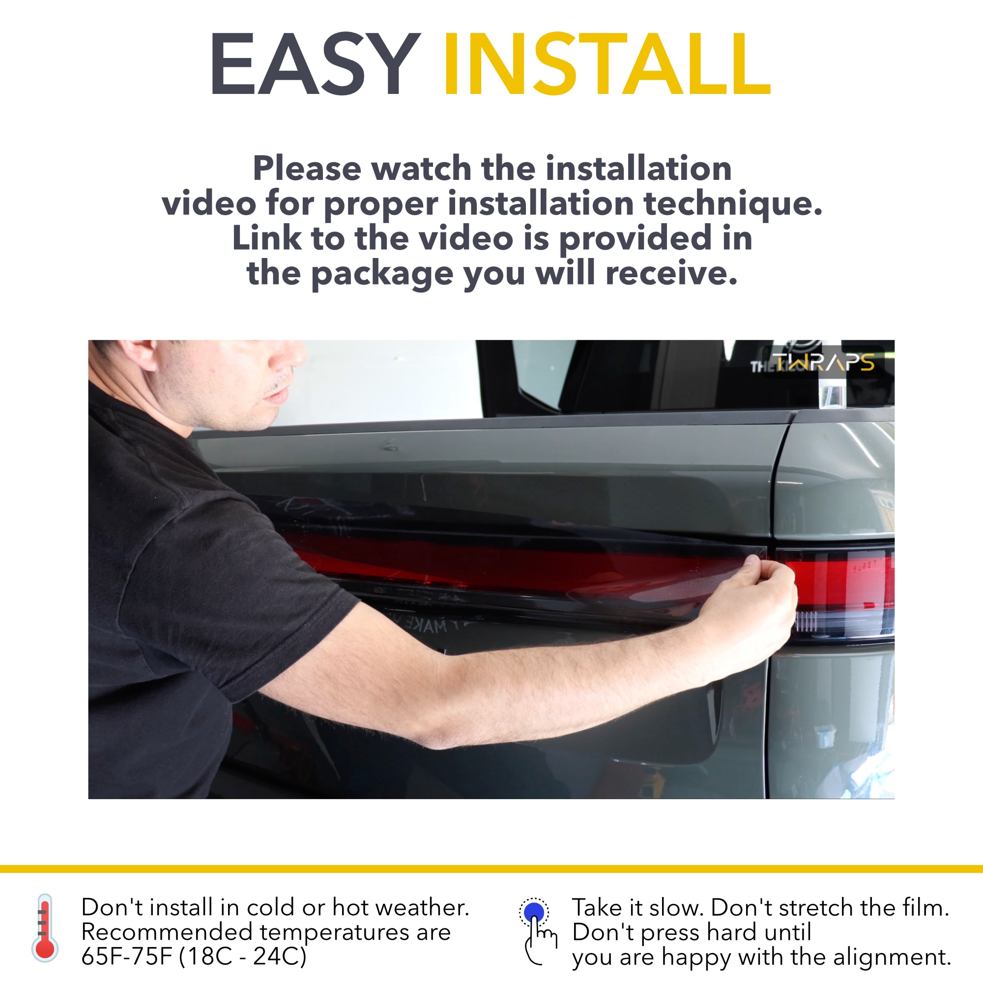 Tail Lights Clear PPF/Smoke Tint for Rivian R1T & R1S