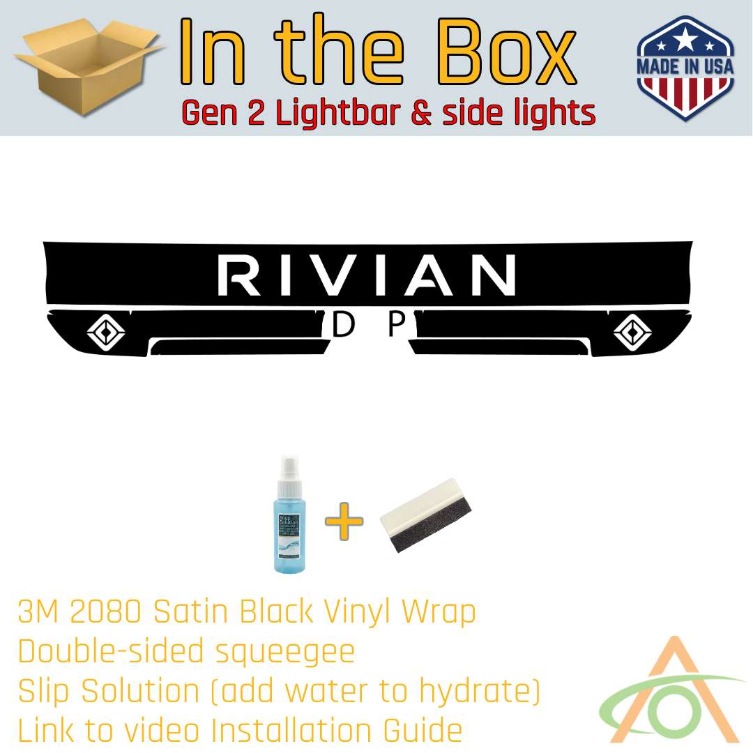 DIY Lightbar Decal Set for Rivian R1T & R1S Gen 2