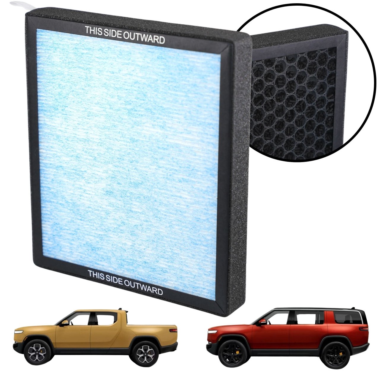 Rivian R1T & R1S HEPA+Activated Carbon Cabin Air Filter