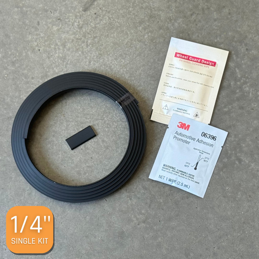 Rimtrim Single Wheel Kit - Black 1/4"
