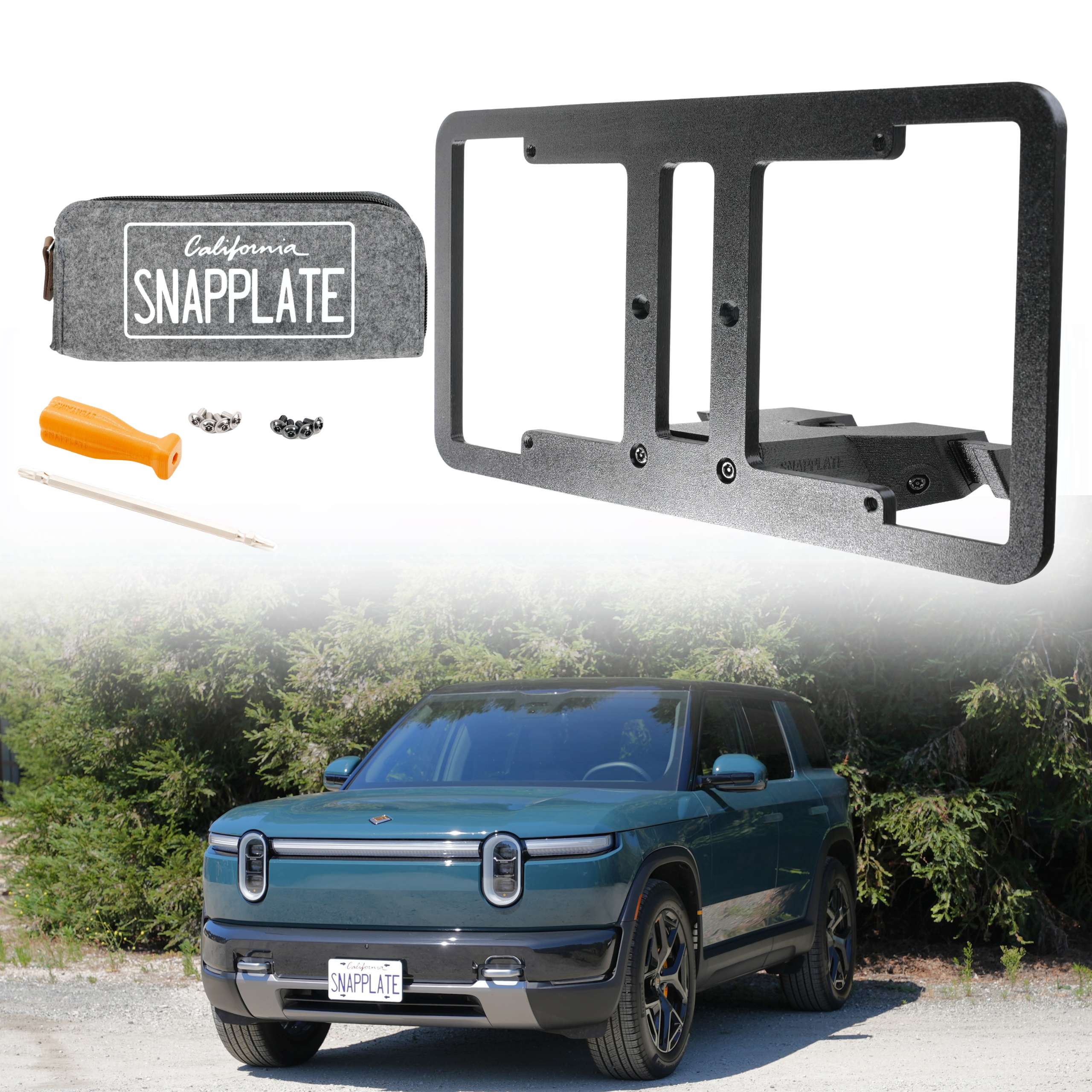 SnapPlate Front License Plate Mount for Rivian R2