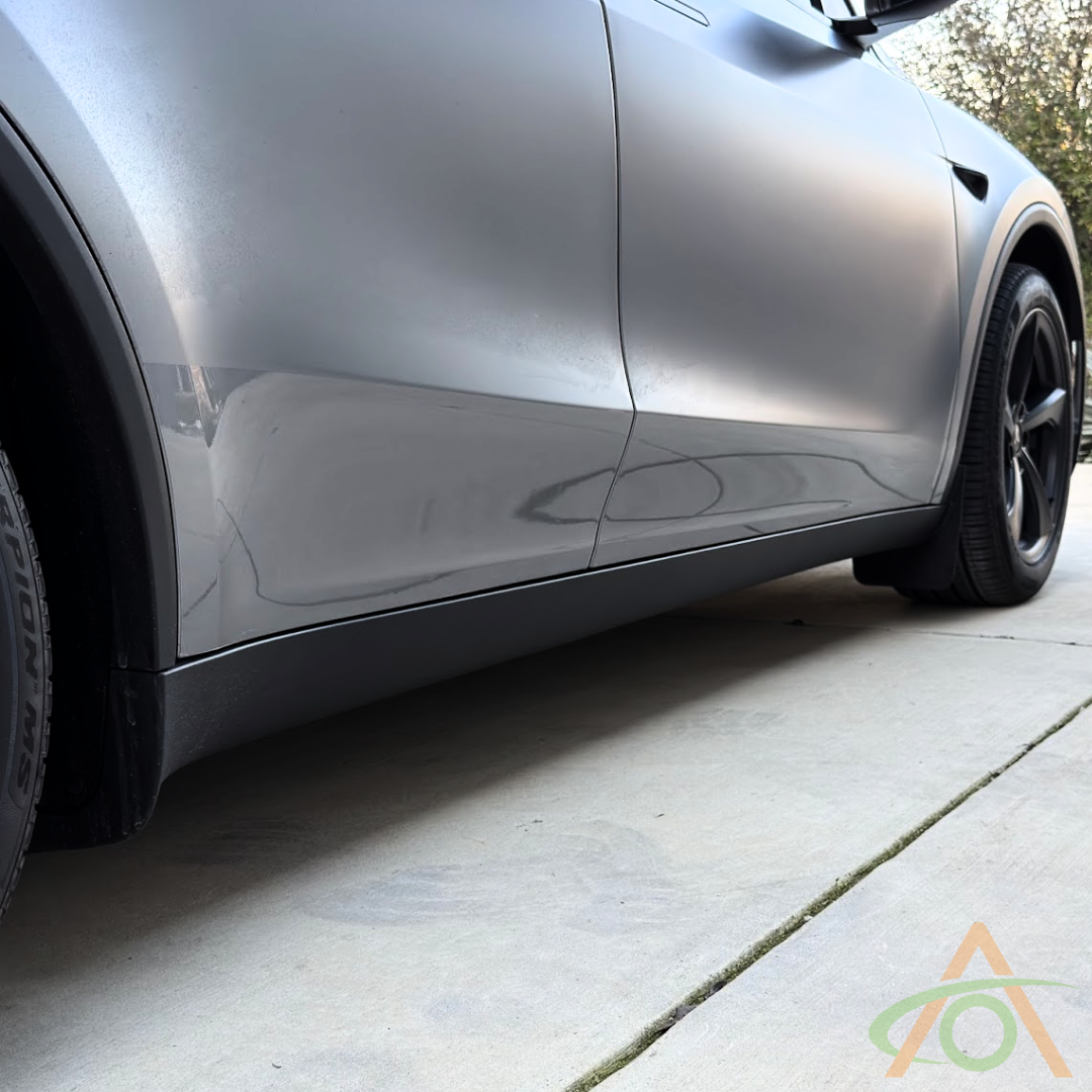 Note, this is installed over a satin wrap to show the application area, it would be virtually invisible on regular paint.