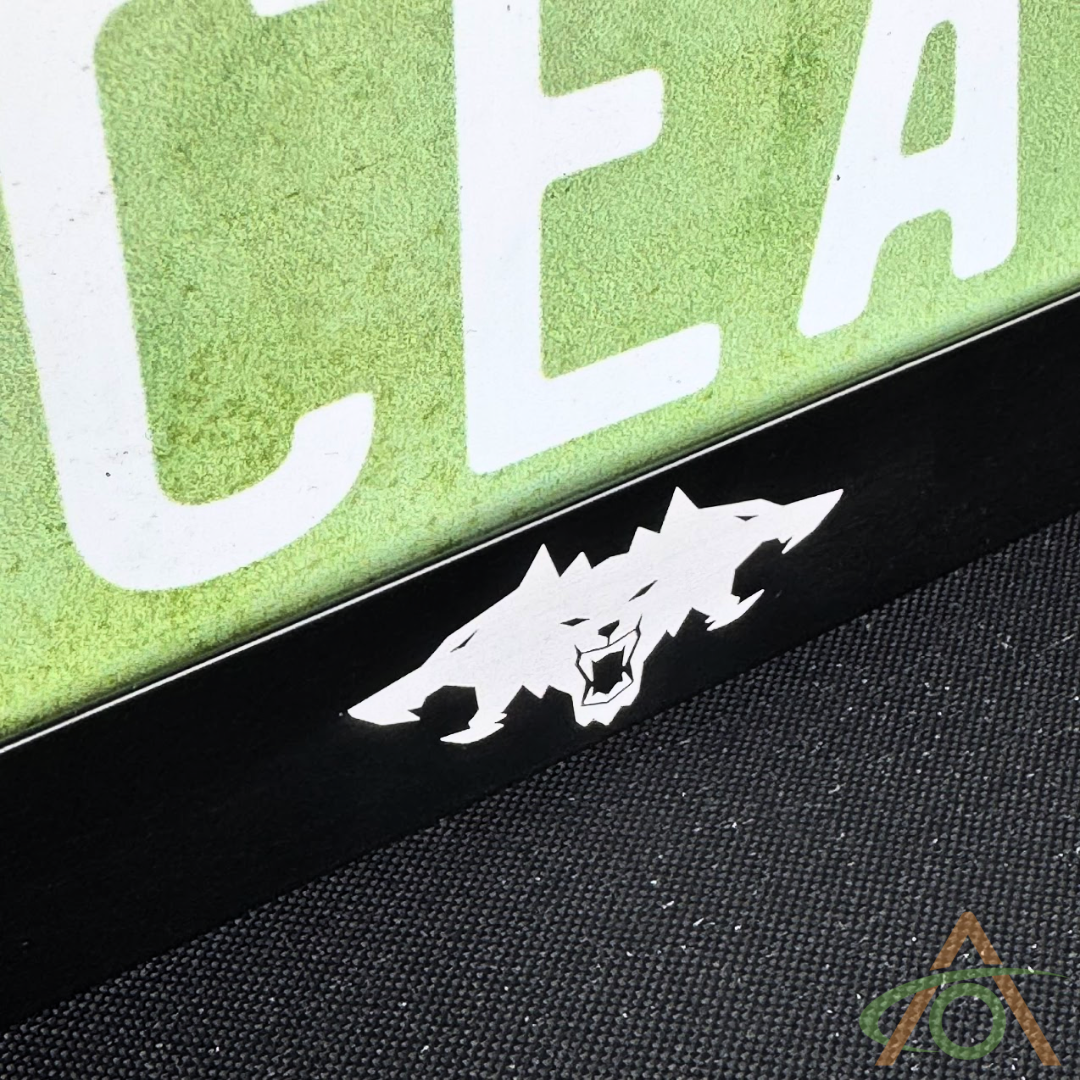 Laser-etched Cybertruck Beast license plate frame