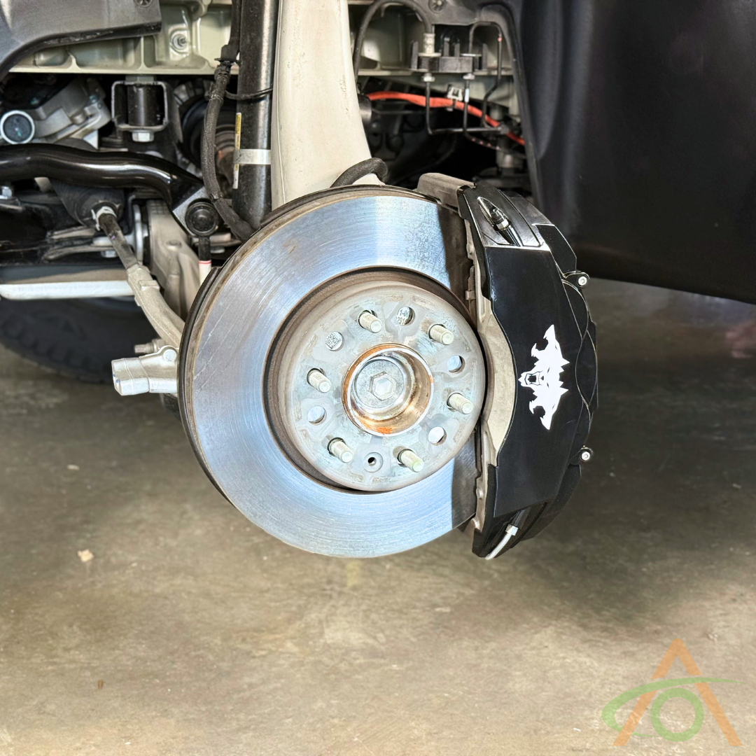 Front Premium Caliper Cover for all Cybertrucks (gloss black with Beast decal)
