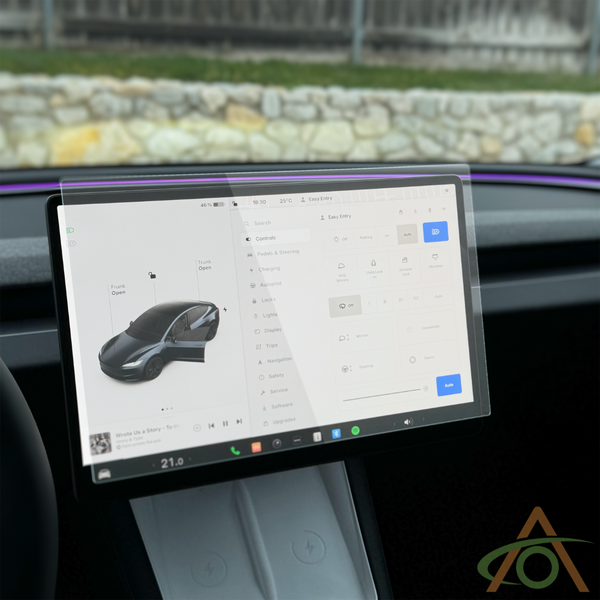 Protections d'écran en verre trempé ultra-premium (9H) pour Model 3 et Y (nouvelle version)
