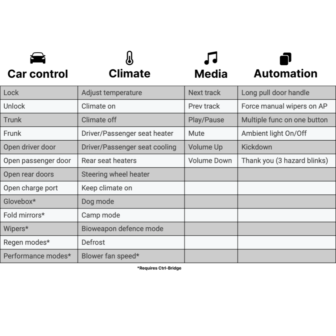 Ctrl-Platform For Model 3 & Y