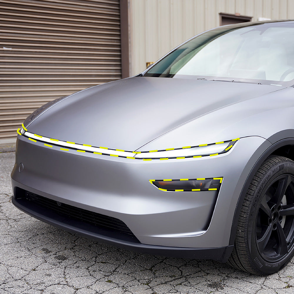 Headlight and Light Bar Protection - PPF for Refreshed Model Y (Juniper)