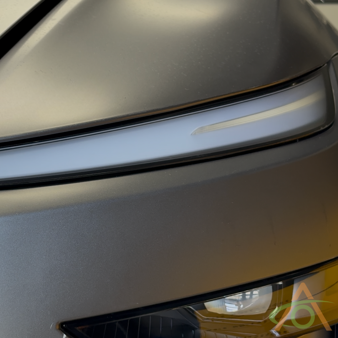 Close-up of the XPEL Satin/Matte PPF on the lightbar
