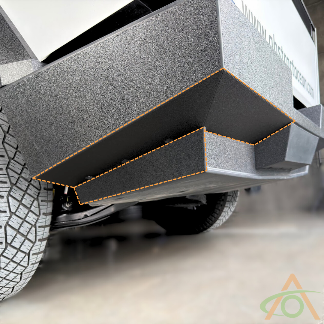 Lower coverage area for the Armor Rear Bumper Add-On Kit