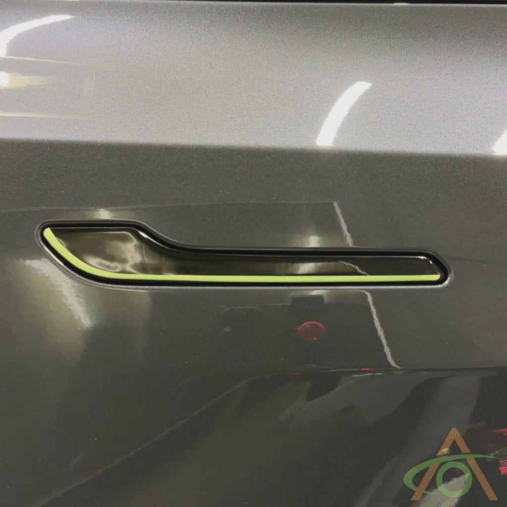 Glow in the dark handle covers, before and after!