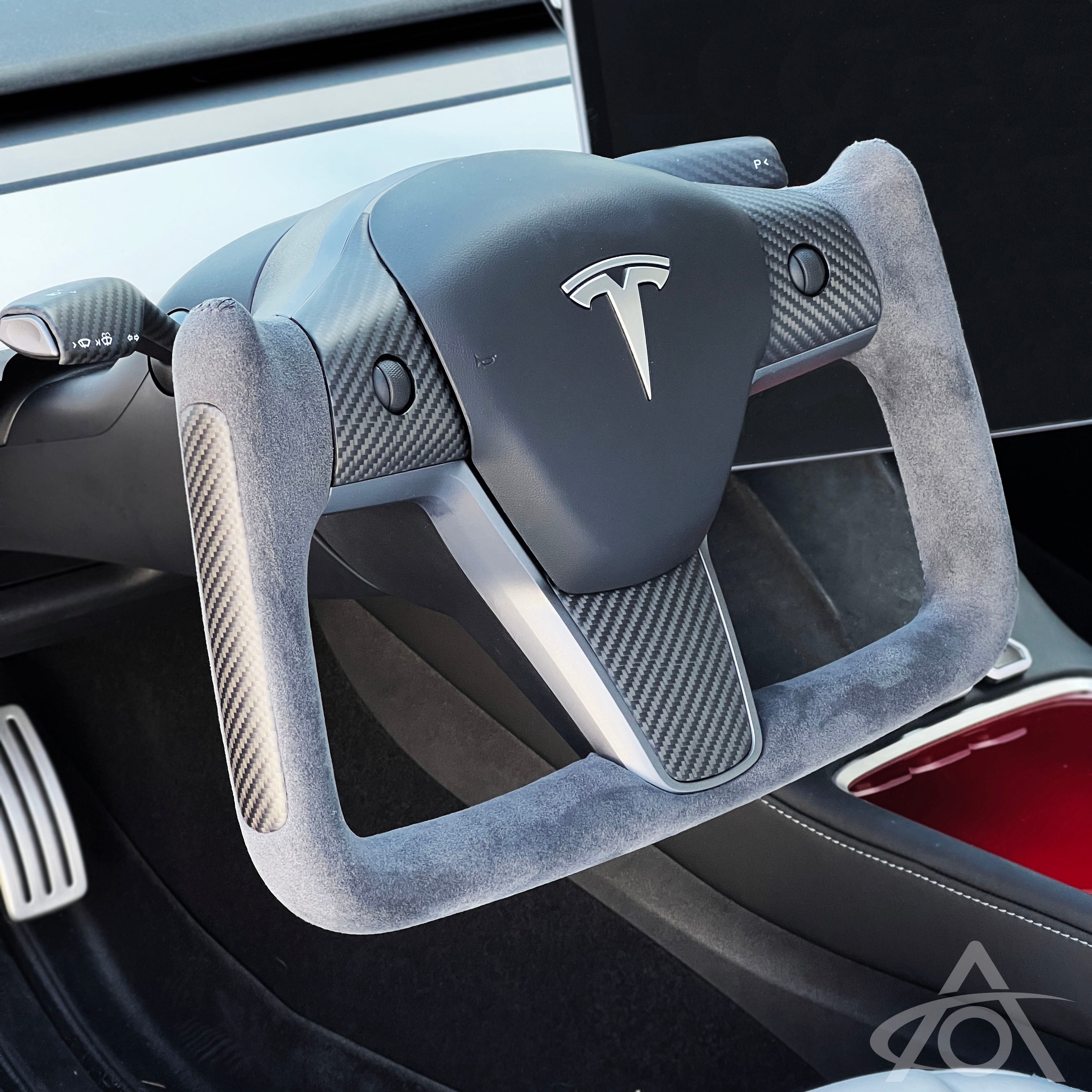 Alcantara with Real Satin Carbon Fiber