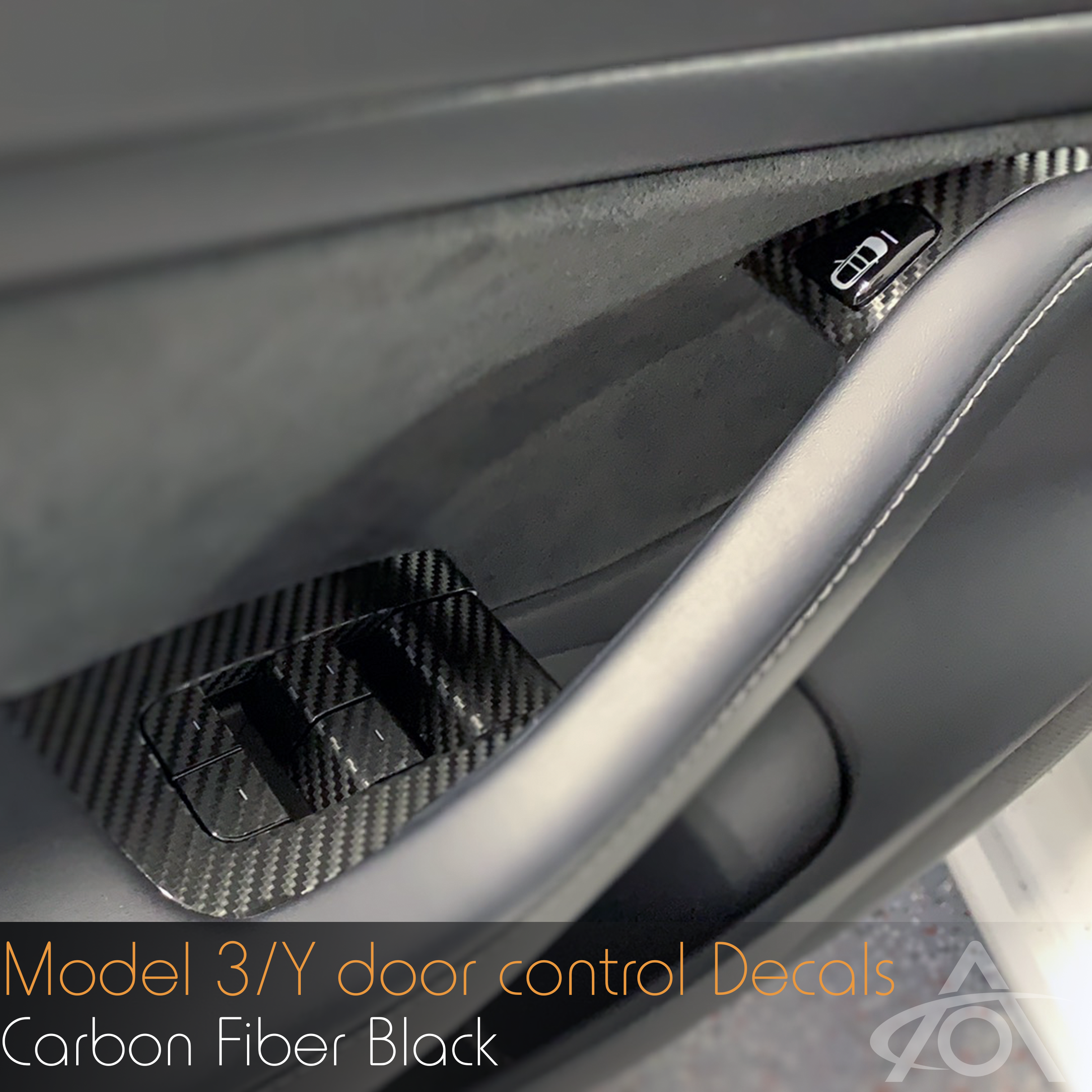 Window and Door Control Decals for Tesla Model 3 & Y