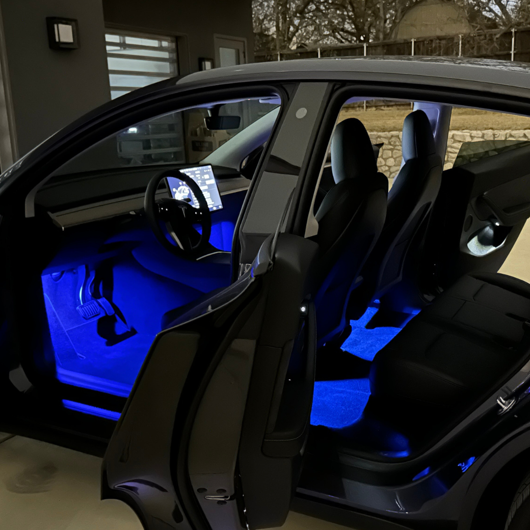 RGB Lights set to purple/blue